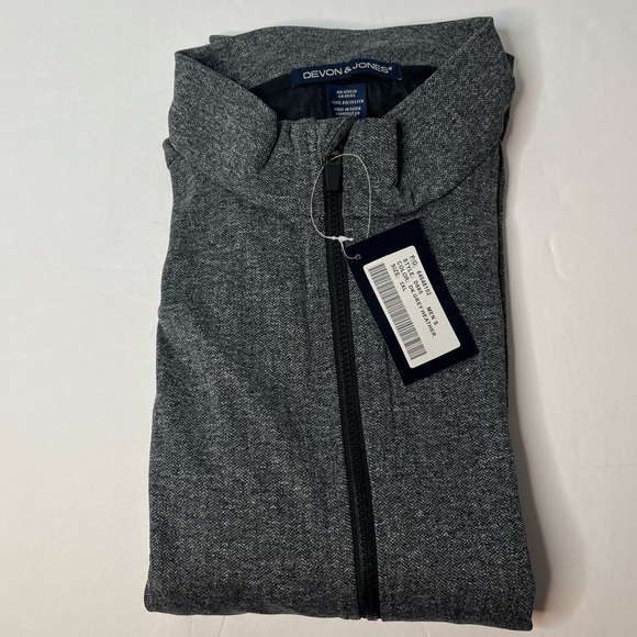 Devon & Jones Men’s Big & Tall Full Zip Jacket Dark Grey Heather New! - Picture 8 of 12